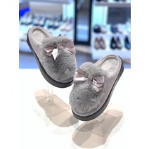 엘초이 스웨이드 토끼털 리본 5cm 털슬리퍼 FSW22CNK19016