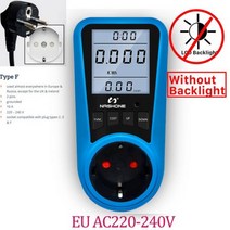 디지털 전력계 220V 110V AC 전 소비 에너지 미터 EU 플러그 전력 킬로와트 와트, CHINA, EU Not Backlight B