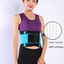 조정 가능한 허리 지원 트레이너 벨트 땀 유틸리티 스포츠 GYM 휘트니스 역도, Sky blue, S