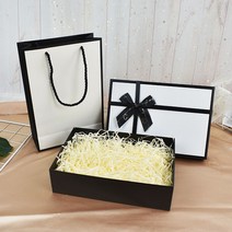 받고싶은 선물 포장 답례품 케이스 케이크 쿠기 상자 작은 미니 하드케이스 소형, 8호 케이스 33/25/11.5, 흑백선물세트+선물봉투+라피티+카드