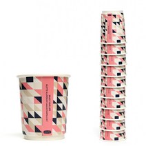 ELIFE 이중 종이컵 280ml 10p 1세트 물잔/업소용물컵/식당물컵/머그컵/일회용컵, 단일 수량, 1