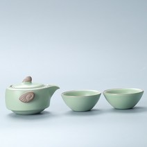 전통 찻잔 쌍화차잔 빈티지 도자기 앤틱 다기 다도 세트 개인 사용자 정의 중국 쿵푸 차 세트 세라믹 휴대용 주전자 세트 여행 차 컵 다도 찻잔 고급 선물, 스타일 비 루 가마