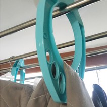 재미월드 초강력 담요 이불 빨래 매트 다용도 대형고정집게 [캠핑텐트 메트 고정건조], 블루 4p세트