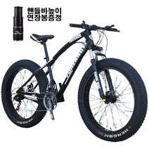 쇼핑타임 4.0 산악 광폭 타이어 자전거 팻바이크 30단, 24단, 26인치, 실버