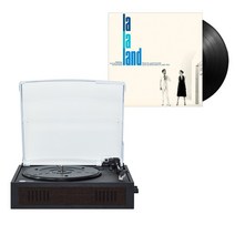 플레이어 lp LP 엘피플레이어 레코드 빈티지 오디오 텐테이블 블루투스 턴테이블, 순수한 검은 색 + 라라랜드