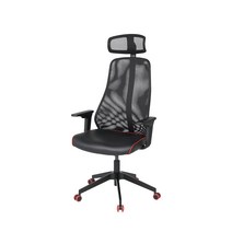 이케아 MATCHSPEL 맛크스펠 블랙 게이밍 의자 (DIY조립제품), 봄스타드 화이트