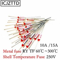 솥밥 금속 퓨즈 CCC RY 250V 10A TF 121 섭씨도 온도 열 전기 밥솥 전자 레인지, 01 10A_01 10pcs_26 150℃