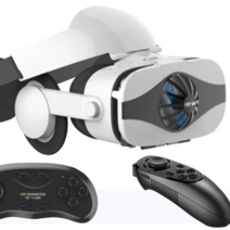3D VR AR 스마트안경 블루투스 Fit 5F 헬멧 안경 가상 현실 스테레오 헤드셋 IOS 안드로이드 스마트폰 고글 박스 팬 포함, [01] Only Fiit 5F VR