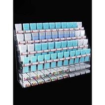 볼펜 진열대 색연필 꽂이 사인펜 매대 문구점 6단, 66칸 86x21x56