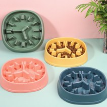 아이구감사합니다 반려동물 급체방지 슬로우 식기, 옐로우