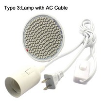 안티 에이징 레드 블루 led 라이트 테라피 딥 레드 660nm 근적외선 850nm 뷰티 플랜트 전신 피부를 위한 전구 램프 성장, AC 케이블이 있는 램프, 유럽 ​​연합