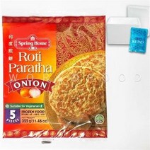 월드푸드 인도 전통빵 브런치 로티 파라타 어니언 Roti Paratha, 5개, 325g