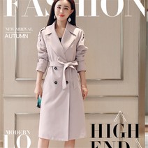 봄 핑크 트렌치 캐주얼 패션 여성 코트