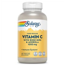 SOLARAY 솔라레이 타임 릴리스 비타민c1000mg 250베지캡슐 아세로라 로즈힙, 1개, 기본