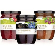 청정원 복음자리 무농약 딸기잼 360g+무농약무화과 350g+유기농 블루베리잼 340g, 2개