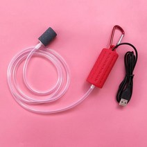 휴대용산소통 산소캔 산소호흡기 USB 소형 에너지 수족관 산소 펌프 물고기 탱크 공기 수경 압축기 음소거 휴대용 절약 폭기, [03] Red