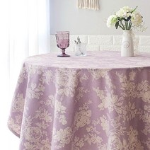 픽홈 식탁보 린넨 예쁜 2인용 4인용 6인용 엔틱 원형 사각 테이블보 커버, 3. 4인용(135x160), 4. 퍼플