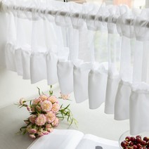 바란스 하프 창문 반 주방 가리개 브라이트 커튼