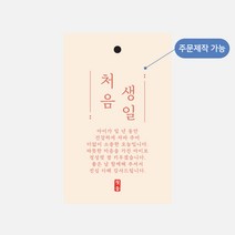 [주문제작가능] 새담 TC33 처음 생일 택 10장 / 아기 돌잔치 답례택