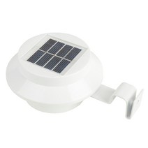 태양광센서등 투광기 led투광기 외등태양 램프 3 Led 태양 싱크 빛 벽 램프 태양 전원 울타리 거터 거리 정, 02 White_01 Warm White