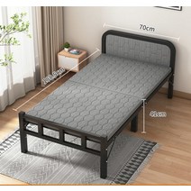 접이식 침대 접는침대 고시원침대 가정용 점심 휴식 낮잠 침대 사무실 휴대용 셋방 철제 침대간이, 보강 무음70cm