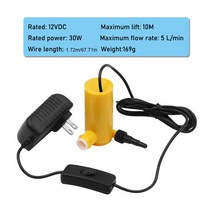 DC 12V 브러시리스 모터 높은 흐름 미니 물 순환 펌프 분수 수영장 잠수정 펌프 전동 공구 액세서리, 1pcs