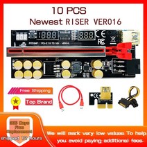 이더리움 채굴기 비트코인 채굴장 가정용 채굴부품 1-10PCS 최신 VER016 PCIE 라이저 016 익스프레스 X16, 01 0.6m, 03 10PCS V016 Riser