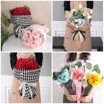 카네이션 꽃다발 송이 플라워 조화 로맨틱 선물, 몽블랑벌룬카네이션꽃다발A 45cmS, 핑크