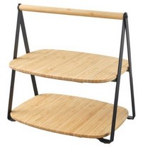 이케아 풀스페카드 서빙트레이 블랙 28x20x27cm 대나무