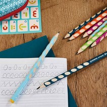 스타빌로 이지그래프 오른손용 B 2본 1세트 / 컬러연필 오른손잡이 이지스타트 글씨교정, 블루