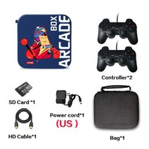 신제품 아케이드 박스 게임 콘솔 PS1/DC/N64 256GB 클래식 레트로 50000 + 슈퍼 4K HD 디스플레이 TV 프로, [10] 256G 50000games US, [02] wireless