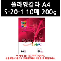 (9808120) 플라잉칼라 A4 S-20-1 10매 200g