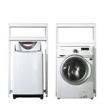 아트박스/스피드랙 스피드랙 건조기 세탁기 선반 2단 1100 x 700 x 2400, 블랙, 12mm 강화 MDF