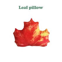 [SLC6] Leaf Pillow 나뭇잎 쿠션 패드 (쿠션커버+솜), C Type.붉은단풍의 싱그러움