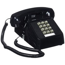 레트로폰 Cortelco (ITT-2500-MD-BK) Single Line Desk 레트로 클래식 전화기 미국출고-577764, 단일옵션
