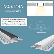 인테리어 레일 핀 조명 거실 테이블 식탁 등 Led 막대 스트립 빛 Recessed 알루미늄 트랙 조명 숨겨진 된 백라이트 캐비닛 선반 선형 Ceil 조명 계단 천장 조명, 01 White 2pcs, 01 6114A 1M Pcs