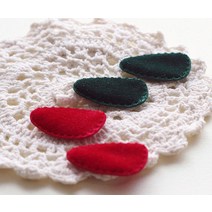 유아 헤어핀만들기 재료 머리핀 커버 P202 벨벳삼각 겉지 2개