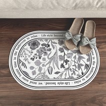 1개입 Becond 빨아쓰는 규조토 발매트 미끄럼방지 주방 욕실 화장실 모넷 발매트, 라운드믹스