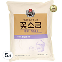 CJ제일제당 백설 꽃소금, 3kg, 10개