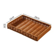 데스크톱 키 리모컨 수납 케이스 넝쿨 주방 서랍 분리형 포크 식기 정리 케이스, 직사각형 무분격 33*23*5cm