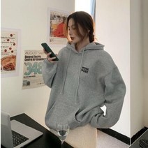 L.ONLINESHOP여성 기모 후드티 맨투맨 겨울 데일리 루즈핏 mdi48 후드티 후드집업 후드코트 힙합패션