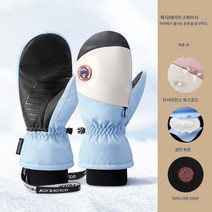 터치 스키장갑 남녀 겨울 방풍 방수 겨울 보온 두꺼운 융털 모터 전차 라이딩장갑81459, SK27블루, XL