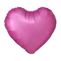 바보사랑 (원팩) 18인치 하트은박 새틴럭스 (21컬러) partypang.파티팡, 상세설명 참조, 새틴플라밍고