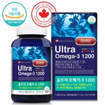 캐나다 노블 울트라 연어 오메가3 90캡슐 EPA DHA 함유유지 1200mg 비타민D, 단품