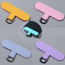 스마트폰 숏 태그 홀더 행온택 패드 고리 키링 걸이 휴대폰 핸드폰 줄걸이, 퍼플(페브릭), 숏 폰태그