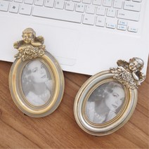 천사 미니 원형 액자 교회 성당 납골당 집들이선물 예쁜액자