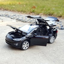 테슬라다이캐스트 다이캐스트 모형 모델 미니카 New1:32 테슬라 모델 X MODEL3 합금 자동차 다이, 04 Modelx Black