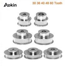 GT2 타이밍 풀리 폭 6mm 30 36 40 48 60 톱니 바퀴 보어5mm 8mm 알루미늄 기어 톱니 2GT 프린터 부품, 10 60T W6 B8