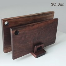 소코데코 북미산 월넛 호두나무 통원목 핸드메이드 칼도마 플레이팅도마 2type, 중