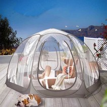 원터치 투명텐트 방갈로 돔쉘터 야외 별보이는 텐트, 옐로우 2.8x2.8x2m